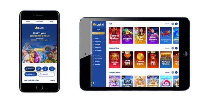 Lukki Casino App-Screenshot